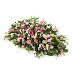 Pink lilly Casket Spray
