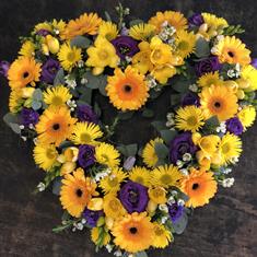 Loose Open Heart In Yellows