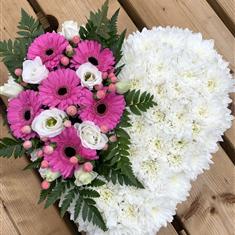 Massed Heart In Pinks