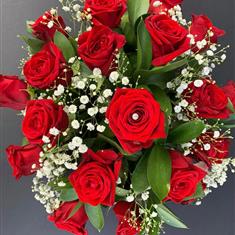 Red Rose Round Arrangement 