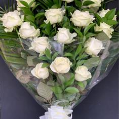 White Avalanche Rose Sheaf