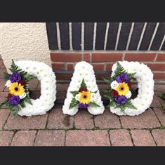 DAD tribute colourful posey 