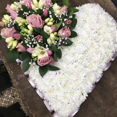 Massed heart in pink