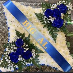 Massed cushion with personalised text