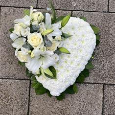 Massed Heart Lilies And Roses